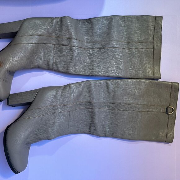 Gucci Leather High Heel Boots – Taupe, Size 9 (EU 39)